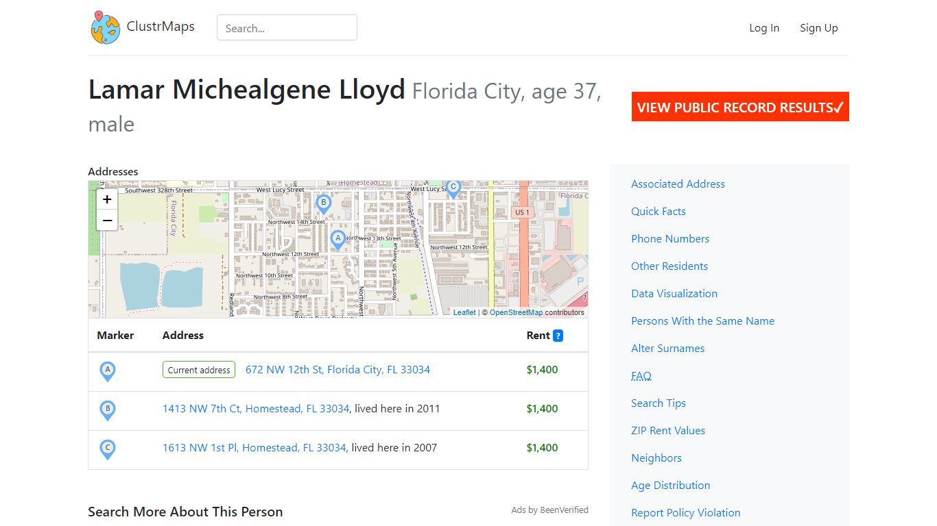 Lamar Michealgene Lloyd, Florida City Public Records Instantly